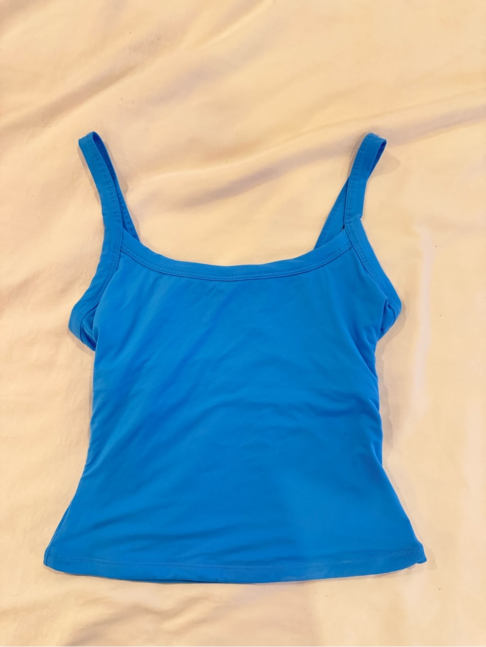 blue athetlic tank top